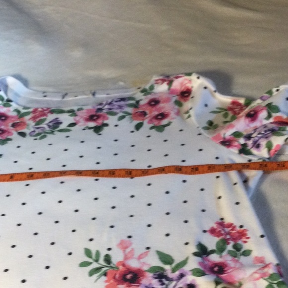 Floral Print Women’s 1X size Casual Tee Shirt - Picture 4 of 9